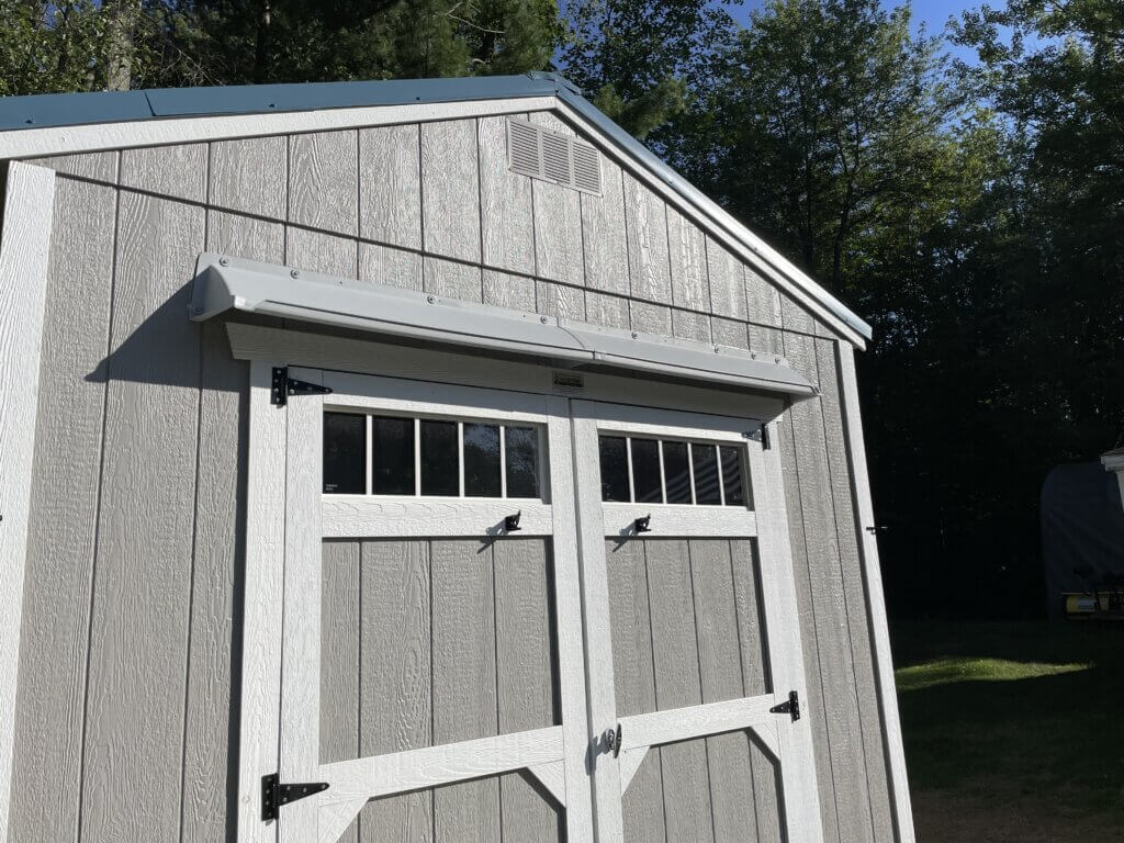Over door or window rain shield stops leaks and drips.