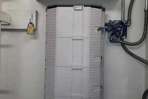 Rain diverter over water heater to stop leaks.