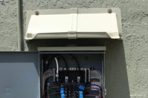 Electric circuit panel box cover.